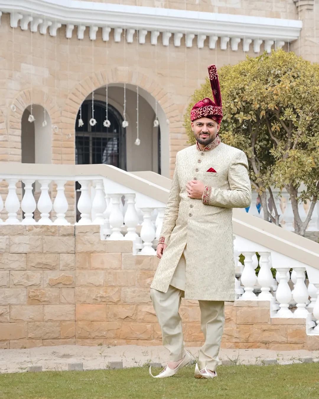 Groom Portrait, Venue Entrance